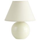 Ceramiczna lampa stołowa beżowa, Pilar, z przełącznik