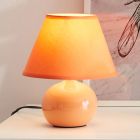 Ceramiczna lampa stołowa pomarańczowa, Pilar, z przełącznik