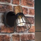 Nowoczesny kinkiet brązowy, Floor, z przełącznik