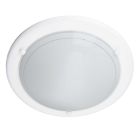 Szklana lampa sufitowa biała, Angely