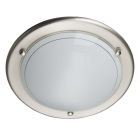 Szklana lampa sufitowa chromowana, Angely