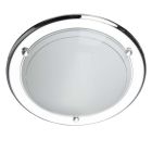 Szklana lampa sufitowa chromowana, Angely