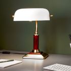 Drewniana lampa biurkowa brązowa, Koosje, z przełącznik