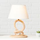 Rustykalna lampa stołowa biała, Boyke, z przełącznik