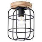 Drewniana lampa sufitowa czarna, Taede