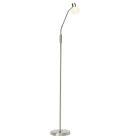 Metalowa lampa stojąca chromowana, Jaydah, z przełącznik