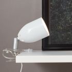 Plastikowy reflektor z klamrą biały, Keke, z przełącznik