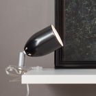 Plastikowy reflektor z klamrą czarny, Keke, z przełącznik