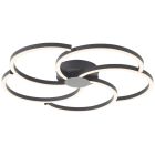 Design lampa sufitowa czarna, Somia, 32W, 3000K LED, ściemniana w 3 krokach