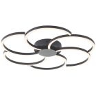 Design lampa sufitowa czarna, Somia, 32W, regulowana ciepła do zimnej bieli LED, z pilot