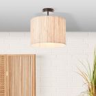 Rustykalna lampa sufitowa beżowa, Wenda