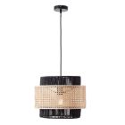 Rattanowa lampa wisząca beżowa, Quirien