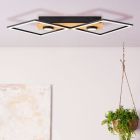 Drewniany plafon sufitowy czarny, Virginia, 32W, 3000K LED
