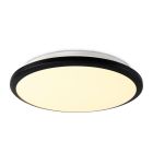 Plastikowy nowoczesny plafon sufitowy czarny, Joachim, 24W, 3000K LED