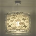 Szara lampa wisząca dla dzieci plastikowa, Clouds