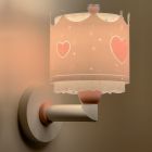 Różowy kinkiet dla dzieci plastikowy, Queen