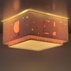 Różowa lampa sufitowa dla dzieci plastikowa, Moon and stars