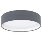 Tkaniny nowoczesny plafon sufitowy szary, Abano, 12W, 3000K LED