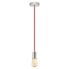 Metalowa vintage lampa wisząca niklowa, Christel
