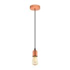 Metalowa vintage lampa wisząca miedziana, Christel