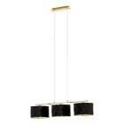 Tkanina design lampa wisząca czarna, Wessel