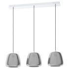 Szklana nowoczesna lampa wisząca chromowana, Gauke