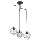 Stalowa industrialna lampa wisząca czarna, Aemilius