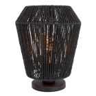 Papierowa lampa stołowa czarna, Caine, z przełącznik
