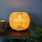 Papierowa lampa stołowa brązowa, Serhan, z przełącznik