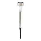 Stal Nierdzewna lampa dogruntowa srebrna, Zora, 0,5W, 3000K LED, IP44, z przełącznik