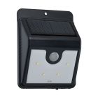 Plastikowy kinkiet solarny zewnętrzny czarny, Zora, 1W, 6000K LED, IP44