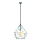 Metalowa industrialna lampa wisząca zielona, Acri