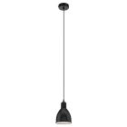 Metalowa industrialna lampa wisząca czarna, Lavinio