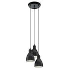 Metalowa industrialna lampa wisząca czarna, Lavinio