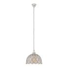 Stalowa orientalna lampa wisząca biała, Abdelrahman