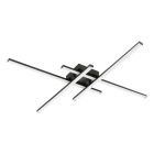 Plastikowy design plafon sufitowy czarny, Vidya, 20W, 4000K LED, ściemniana w 3 krokach