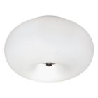 Szklany design plafon sufitowy niklowy, Skyler