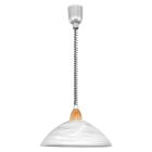 Szklana klasyczna lampa wisząca biała, Brandon