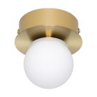 Stalowa nowoczesna lampa sufitowa złota, Escha, 3,3W, 3000K LED