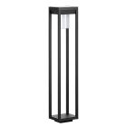 Aluminiowa nowoczesna lampa podłogowa zewnętrzna solarna czarna, Kwame, 3,7W, 4000K LED, IP44