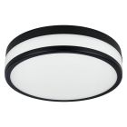 Szklana lampa łazienkowa sufitowa czarna, Jacco, 5,7W, 3000K LED, IP44