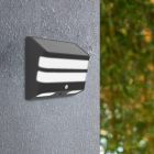 Plastikowy kinkiet solarny zewnętrzny czarny, Hisham, 6,5W, 4000K LED, IP65