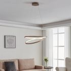 Aluminiowa nowoczesna lampa wisząca beżowa, Ties, 36W, 3000K LED