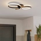 Aluminiowa nowoczesna lampa sufitowa czarna, Thekla, 21W, 3000K LED