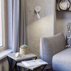 Plastikowy kinkiet biały, Obbe, 3,8W, 3000K LED, z przełącznik