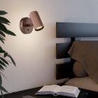 Aluminiowy nowoczesny reflektor ścienny w kolorze brązu, Vikram, z przełącznik