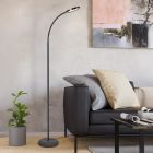 Plastikowa nowoczesna lampa stojąca czarna, Querine, 5,5W, white switch LED, ściemniana w 3 krokach