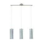 Szklana nowoczesna lampa wisząca szara, Barceno