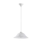 Szklana lampa wisząca biała, Anouar