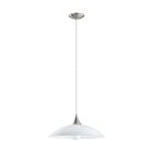 Szklana lampa wisząca biała, Valgano